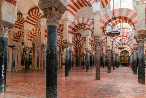 Interior of The Cathedral and former Great Mosque, Andalusia, Cordoba, Spain photo
