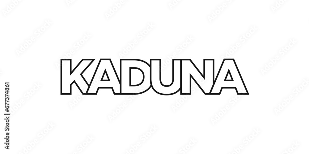 Kaduna in the Nigeria emblem. The design features a geometric style, vector illustration with bold typography in a modern font. The graphic slogan lettering. Kaduna in the Nigeria emblem. The design features a geometric style, vector illustration with bold typography in a modern font. The graphic slogan lettering.