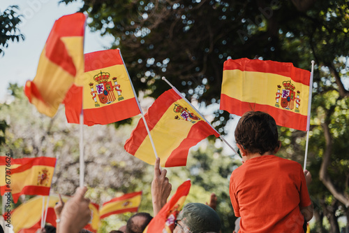 Spanish flags at a Protestant gathering