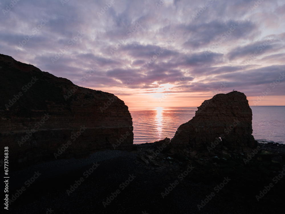 La Pointe du Hoc au coucher du soleil - Normandie