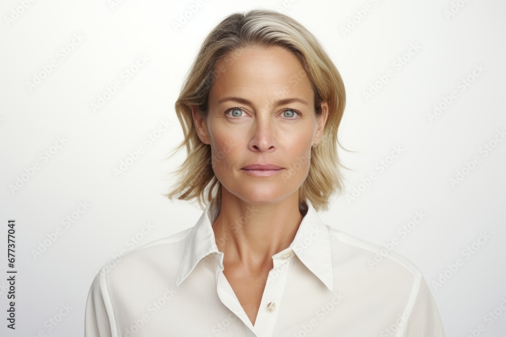 Portrait of a mature businesswoman looking at the camera with a serious expression. Portrait of a mature businesswoman looking at the camera with a serious expression.