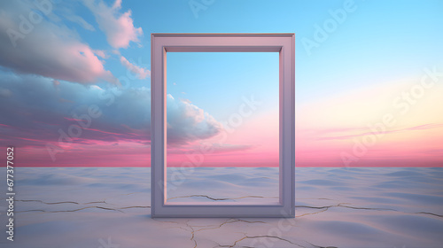 Abstract frame with beautiful view
