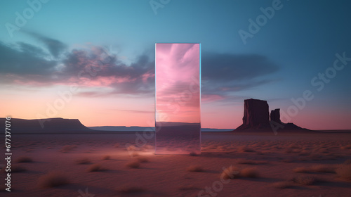 monolith in the desert photo