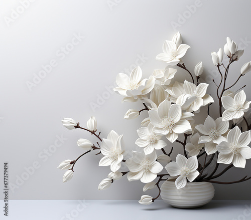 white flowers in vase