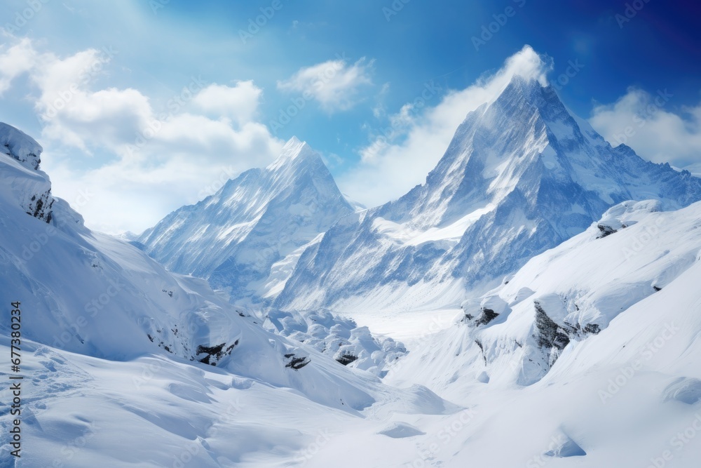 Capturing the Breathtaking Winter Wonderland on Mountain Peaks