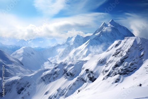 Capturing the Breathtaking Winter Wonderland on Mountain Peaks © ChaoticMind
