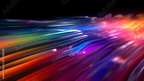 Colorful Mesmerizing Night Symphony: A Spectacle of Dynamic Light Tails in Vibrant Colors, Illuminating the Urban Canvas with Abstract Radiance, Perfect for a Captivating Screensaver Experience