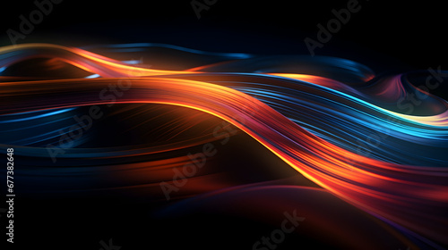  Chromatic Harmony  In the Cosmic Symphony of Orange and Blue  Light Tails Illuminate the Night  Crafting a Captivating Visual Sonata for Your Screensaver Oasis