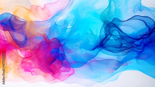 ORNATE COLORFUL BRIGHT ABSTRACT SMOKE WITH CURLS. legal AI