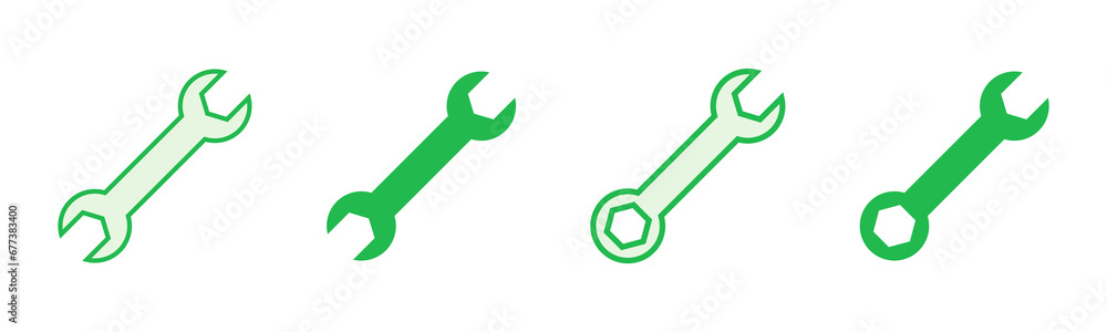 Wrench icon set. repair icon vector. tools icon vector Wrench icon set. repair icon vector. tools icon vector