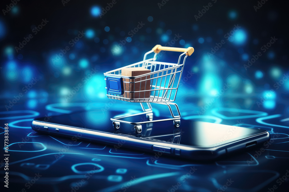 Mobile online shopping theme material