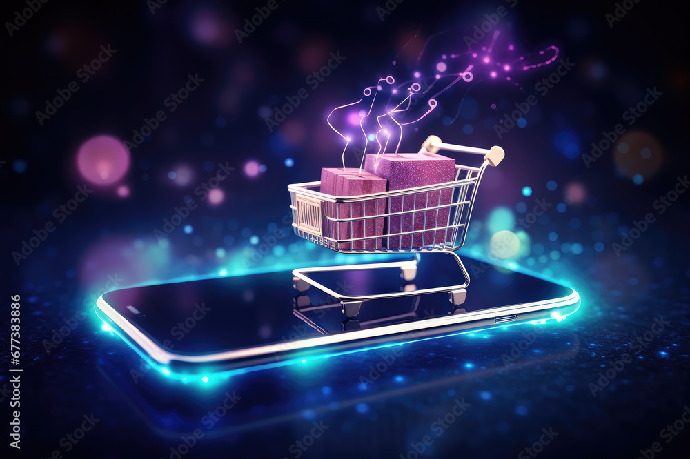 Mobile online shopping theme material