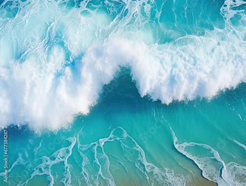 Spectacular Aerial Ocean Waves: Created with Generative AI Technology