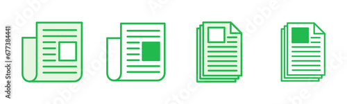 Newspaper icon set. news paper vector sign