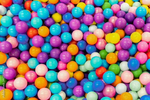 Background of multicolored balls. Children's play pool. © Sergei Dvornikov