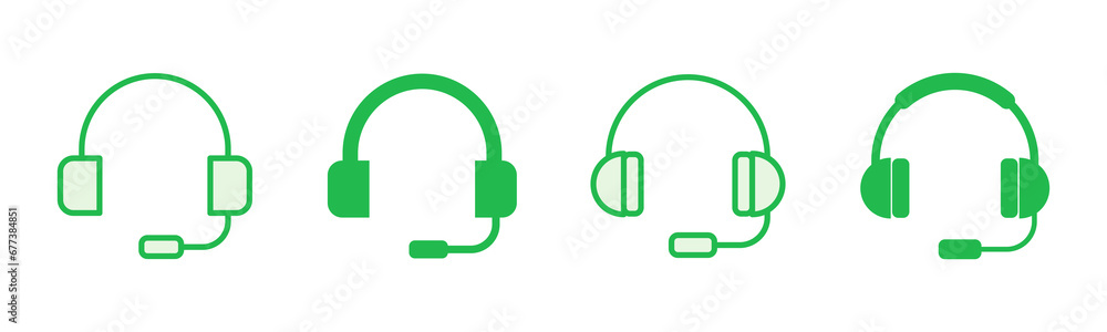 Headphone icon set. Headvector icon symbols Headphone icon set. Headvector icon symbols