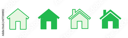 House icon set. Home icon vector