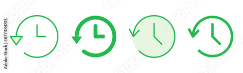 History icon set. recent event history