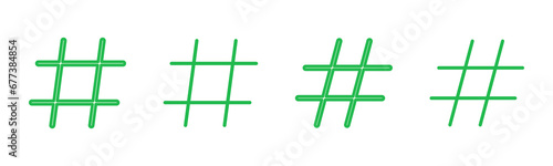 Hashtag icon set. hashtag symbol