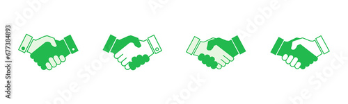 Handshake icon set. business handshake. contact agreement