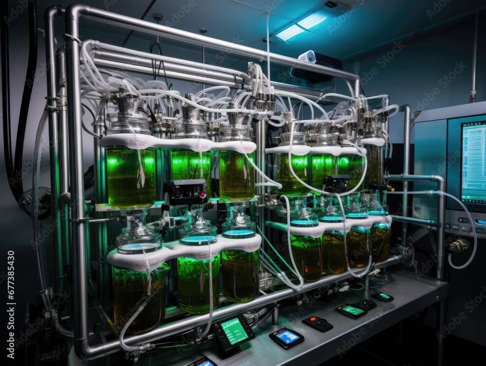 Bioreactor Tube A bioreactor system with tubes and monitors for large-scale ...