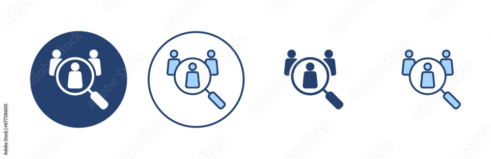 Hiring icon vector. Search job vacancy sign and symbol. Human resources concept. Recruitment Hiring icon vector. Search job vacancy sign and symbol. Human resources concept. Recruitment