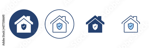 home insurance icon vector. home protection sign and symbol