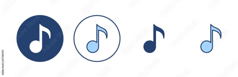 Music icon vector. note music sign and symbol Music icon vector. note music sign and symbol