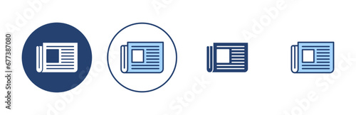 Newspaper icon vector. news paper sign and symbolign