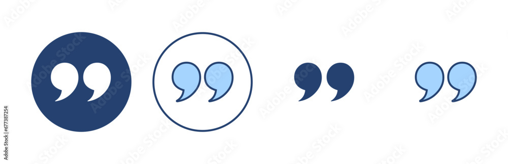 Quote icon vector. Quotation mark sign and symbol Quote icon vector. Quotation mark sign and symbol