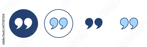Quote icon vector. Quotation mark sign and symbol