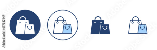 Shopping bag icon vector. shopping sign and symbol