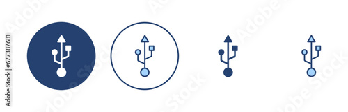 Usb icon vector. Flash disk sign and symbol. flash drive sign.