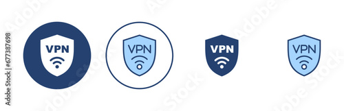 Vpn icon vector. Private network sign and symbol. virtual private network icon.