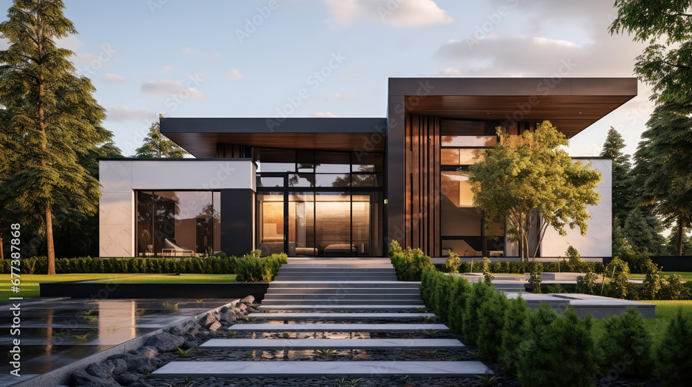 Modern home rediscovers its charm with sleek lines Modern home rediscovers its charm with sleek lines