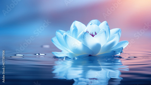 Serene flower floats, echoing the grace of tranquil waters