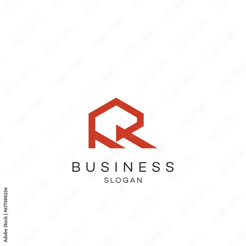 R letter real estate logo design R letter real estate logo design
