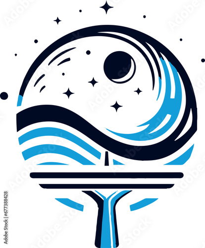 Current Minimalist Table Tennis Logo