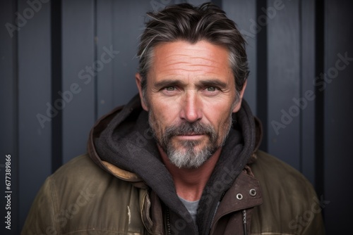 Portrait of a handsome middle-aged man with a beard and mustache. Men's beauty, fashion. © Loli