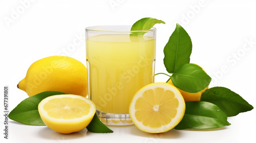 Juice with fresh lemons