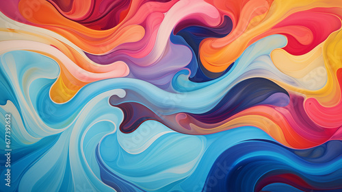 Visually stunning abstract wallpaper that conveys a sense of fluid motion and dynamic energy, colorful, vibrant colors