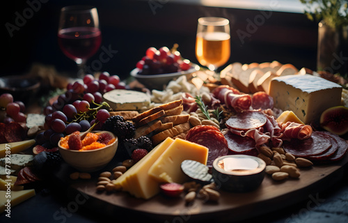 Decadent Delights: Cheese and Charcuterie Elegance Captured - Scene 0