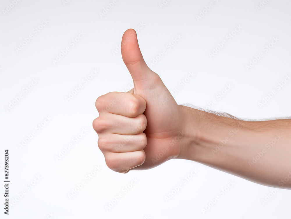 thumb up isolated on white