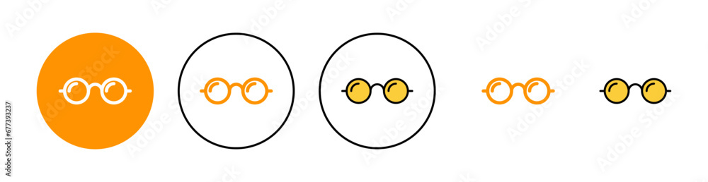 Glasses icon set for web and mobile app. Glasses sign and symbol Glasses icon set for web and mobile app. Glasses sign and symbol