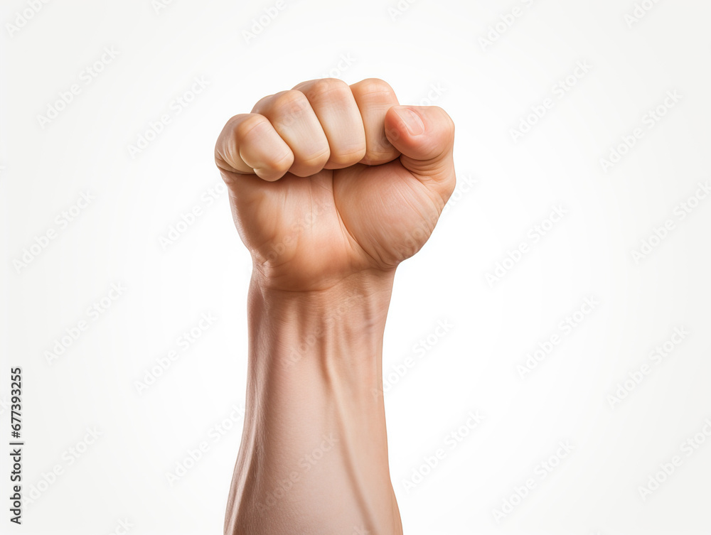 clenched fist with white background clenched fist with white background