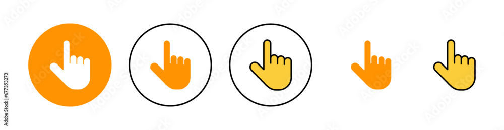 Hand cursor icon set for web and mobile app. cursor sign and symbol. hand cursor icon clik Hand cursor icon set for web and mobile app. cursor sign and symbol. hand cursor icon clik