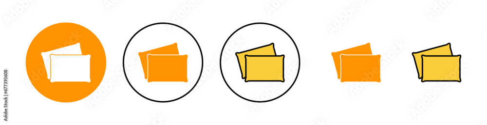 Pillow icon set for web and mobile app. Pillow sign and symbol. Comfortable fluffy pillow Pillow icon set for web and mobile app. Pillow sign and symbol. Comfortable fluffy pillow
