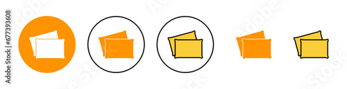 Pillow icon set for web and mobile app. Pillow sign and symbol. Comfortable fluffy pillow