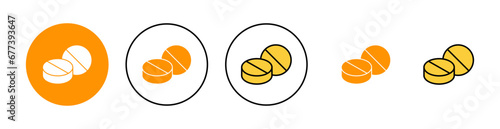 Pills icon set for web and mobile app. capsule icon. Drug sign and symbol