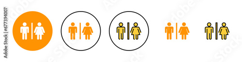 Toilet icon set for web and mobile app. Girls and boys restrooms sign and symbol. bathroom sign. wc, lavatory